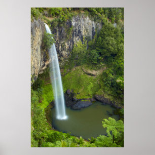 Póster Cascada Bridal Veil, Nueva Zelanda