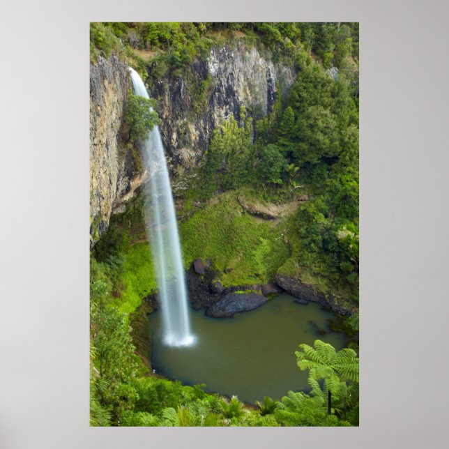 Póster Cascada Bridal Veil, Nueva Zelanda (Frente)
