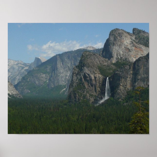 Póster Cascada Bridalveil y Half Dome en Yosemite (Frente)