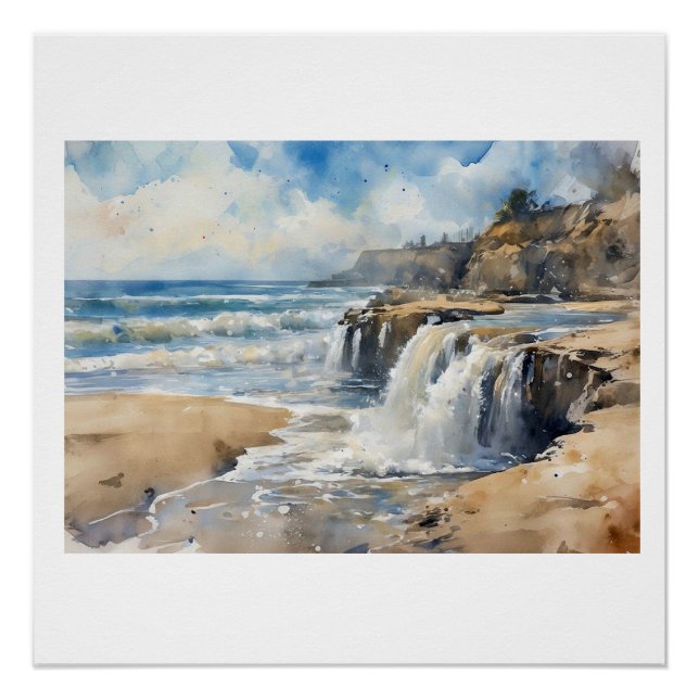 Póster Cascada costera de Sandcut,  (Anverso)