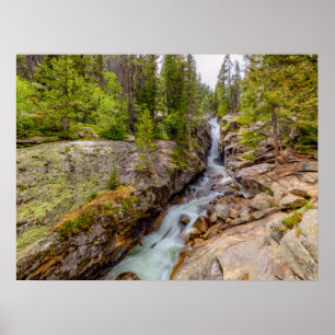 Póster Cascada de agua y cascada de río