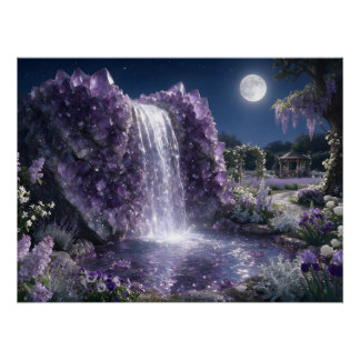 Póster Cascada de amatista de febrero
