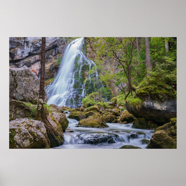 Póster Cascada de Golling, Gollinger Wasserfall, Austria (Frente)
