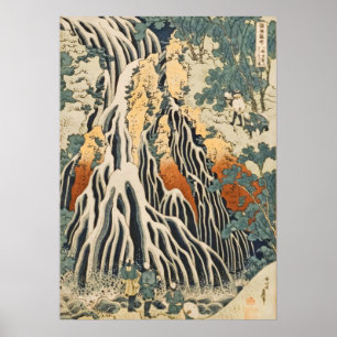 Póster Cascada de Hokusai - Amida