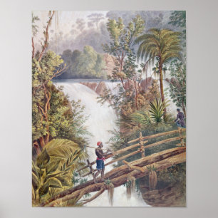 Póster Cascada de Itamaraty en el Serra DA Estrela