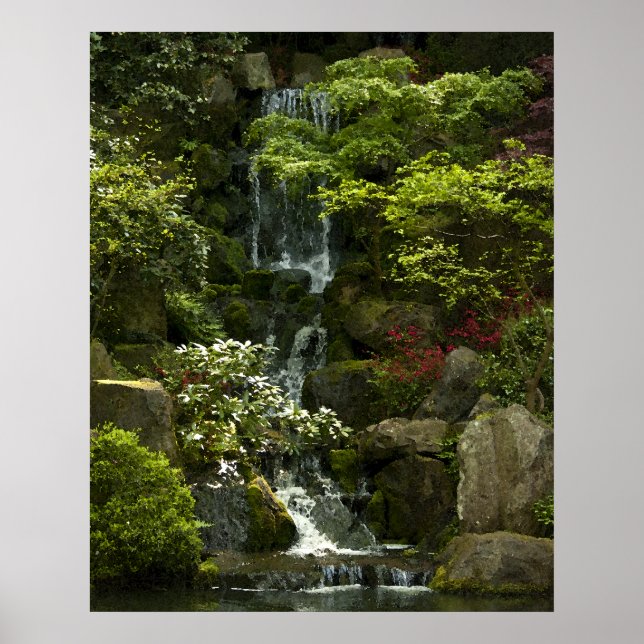 Póster Cascada de jardín (Frente)