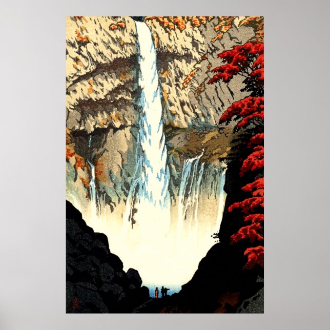 Póster Cascada De Kegon En Nikko Kasamatsu Shiro 1952 (Frente)