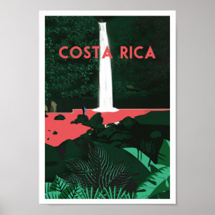 Póster Cascada de La Paz, Costa Rica   Viaje de época