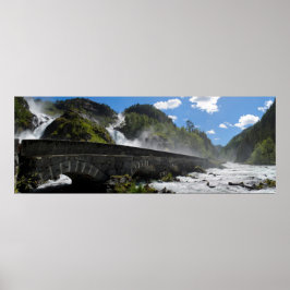 Póster Cascada de Latefossen en poster de Noruega