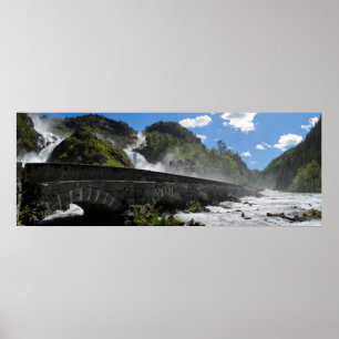 Póster Cascada de Latefossen en poster de Noruega
