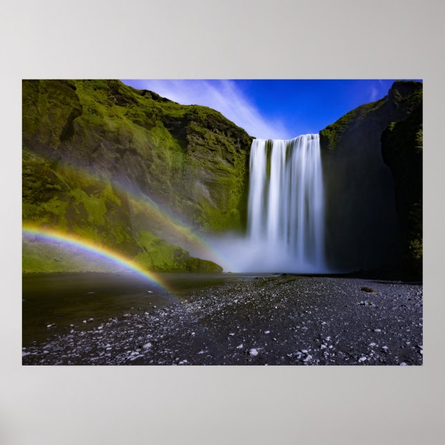 Póster Cascada de montaña (Frente)