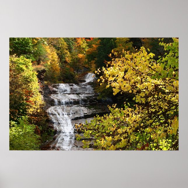 Póster Cascada de otoño (Frente)