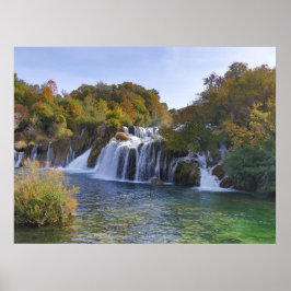 Póster Cascada de otoño
