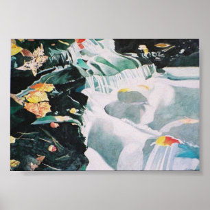 Póster cascada de otoño 3