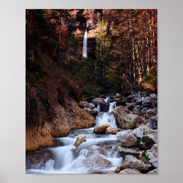 Póster Cascada de otoño Peričnik, Eslovenia (Frente)