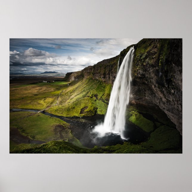 Póster Cascada de Seljalandsfoss | Islandia (Frente)