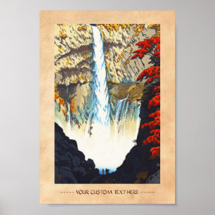 Póster Cascada de Shiro Kasamatsu Kegon en Nikko hanga
