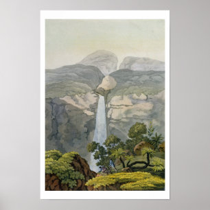 Póster Cascada del río Vinagre, cerca del volcán Puraci,