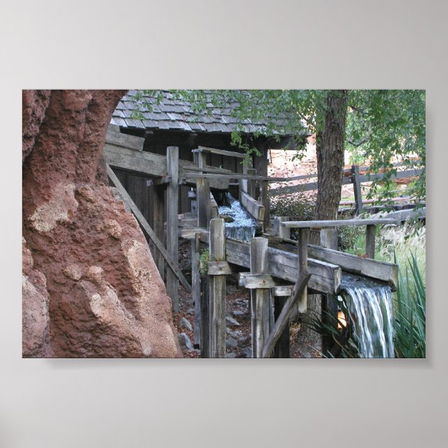 Póster Cascada en el ferrocarril Big Thunder Mountain (Frente)