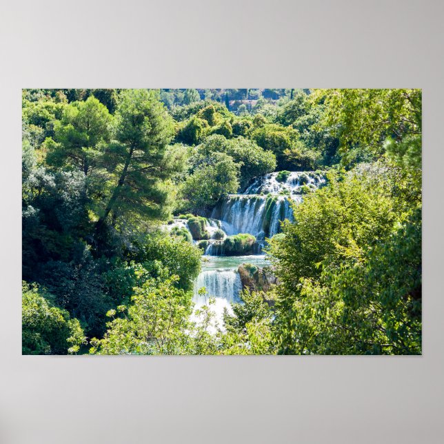Póster Cascada en el Parque Nacional Krka - Dalmatia, Cro (Frente)