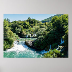 Póster Cascada en el Parque Nacional Krka - Dalmatia, Cro