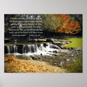 Póster Cascada Escénica Juan 7:37