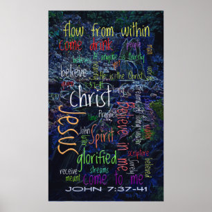 Póster Cascada John 7:37-41