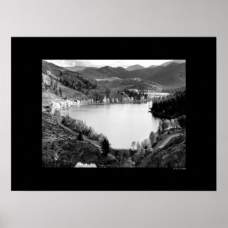 Póster Cascada - Lago