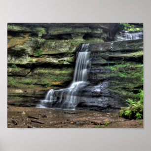 Póster Cascada lateral, Cueva del Viejo, Ohio
