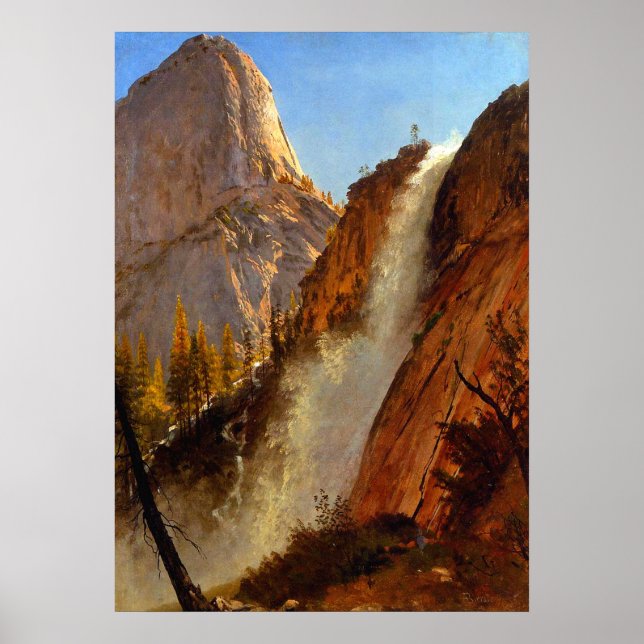 Póster Cascada Liberty Cap Yosemite Park 1873 (Frente)