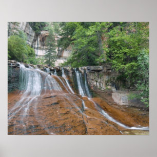 Póster Cascada, Parque Nacional Zion, Utah, EE. UU.