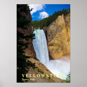 Póster Cascada poster Yellowstone