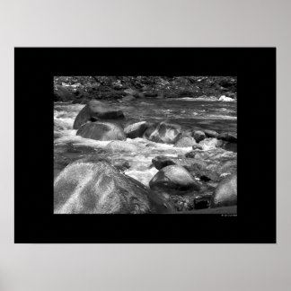 Póster Cascada - Rocas fluviales