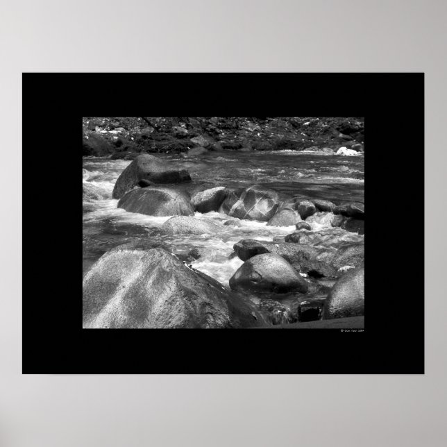 Póster Cascada - Rocas fluviales (Frente)