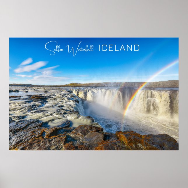 Póster Cascada Selfoss, Islandia (Frente)