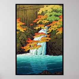 Póster Cascada Senju, Akame Hasui Kawase shin hanga art