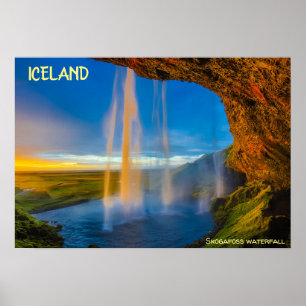 Póster Cascada Skogafoss