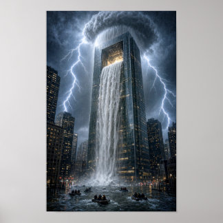 Póster Cascada Urbana