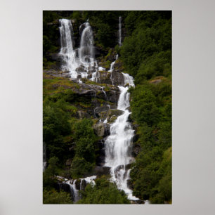 Póster Cascada Volefossen