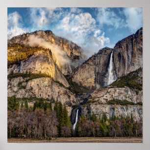 Póster Cascada Yosemite escénica, California