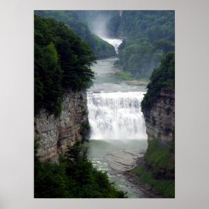 Póster Cascadas altas y medias del Parque Estatal Letchwo