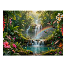 Cascadas Arcoíris Colibríes Paraiso Tropical