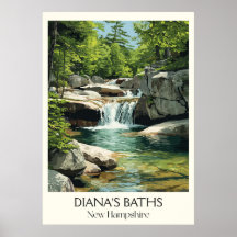 Cascadas de Diana's Baths New Hampshire