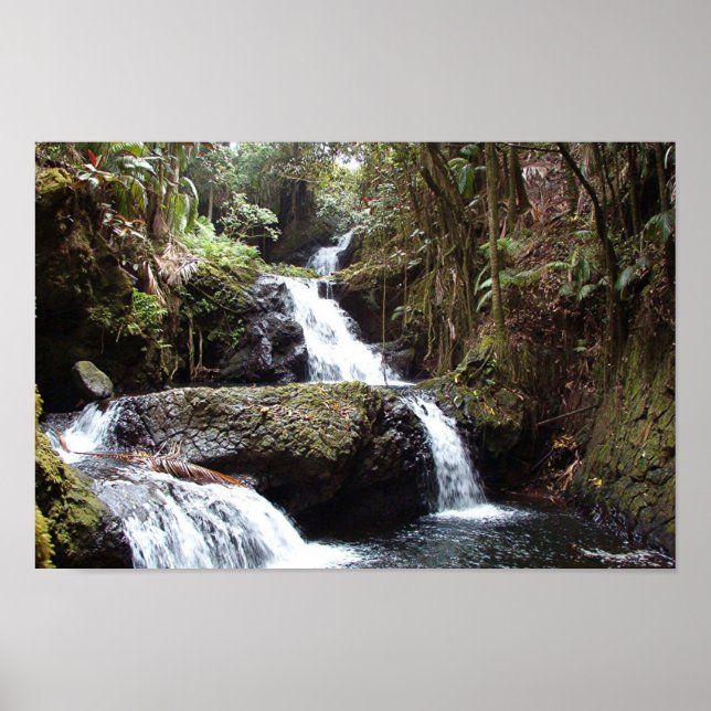 Póster Cascadas de Hawái (Frente)