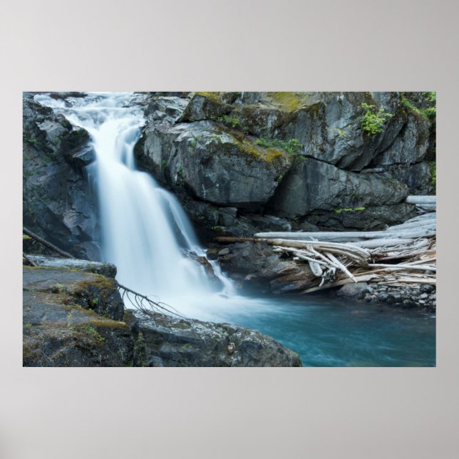 Póster Cascadas de Plata, Parque nacional del Monte Raini (Frente)