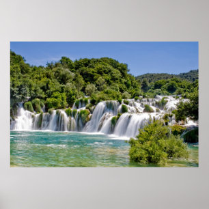 Póster Cascadas del parque nacional de Krka en Croacia