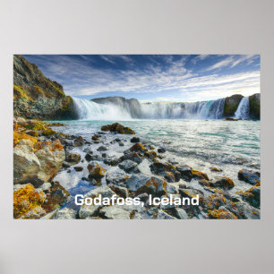 Póster Cascadas Godafoss, Islandia