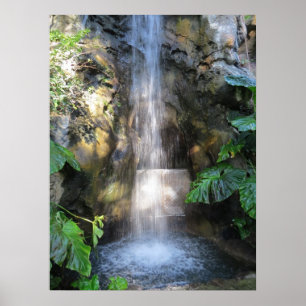 Póster Cascadas hermosas en poster de la selva tropical