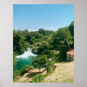 Póster Cascadas Krka - Parque nacional Krka - Croacia