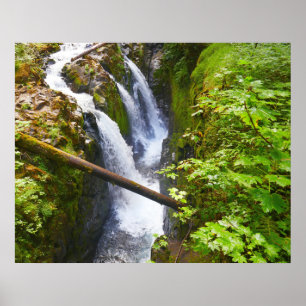 Póster Cascadas Sol Duc I en el Parque Nacional Olímpico